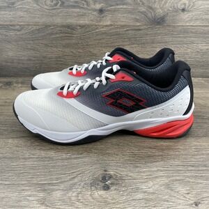 Lotto Mirage 300 SPD Mens Tennis Shoes White Black Red 220551 6IJ Size 12